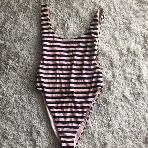 American Eagle navy and pink one piece